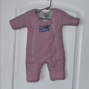 baby Merlin’s Magic Sleepsuit S 3-6 months 12-18 pounds pink fleece